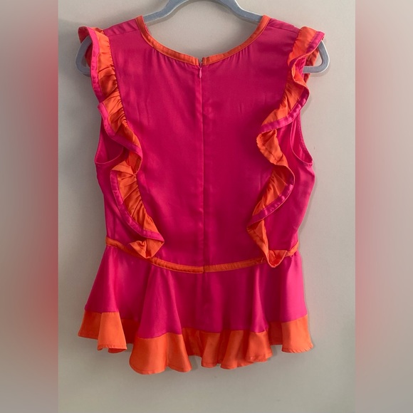 SUGAR + LIPS Pink and Orange Blouse—Size Small - Picture 2 of 2